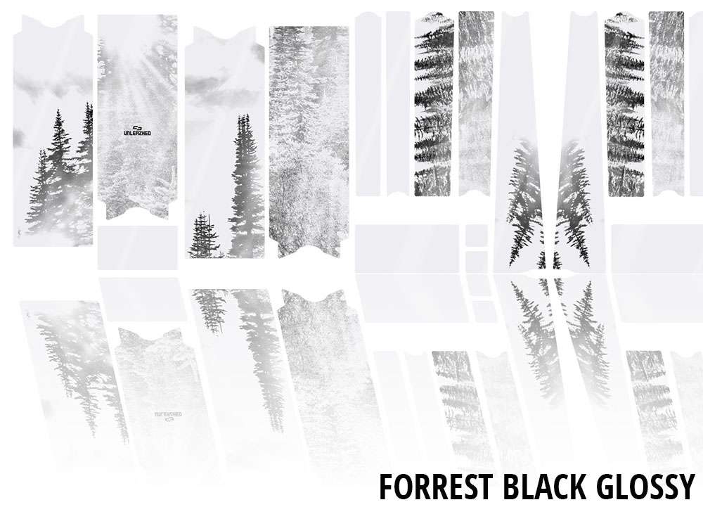 Unleazhed unscratch - película protectora de cuadro para bicicleta gravel bpg01 forest black