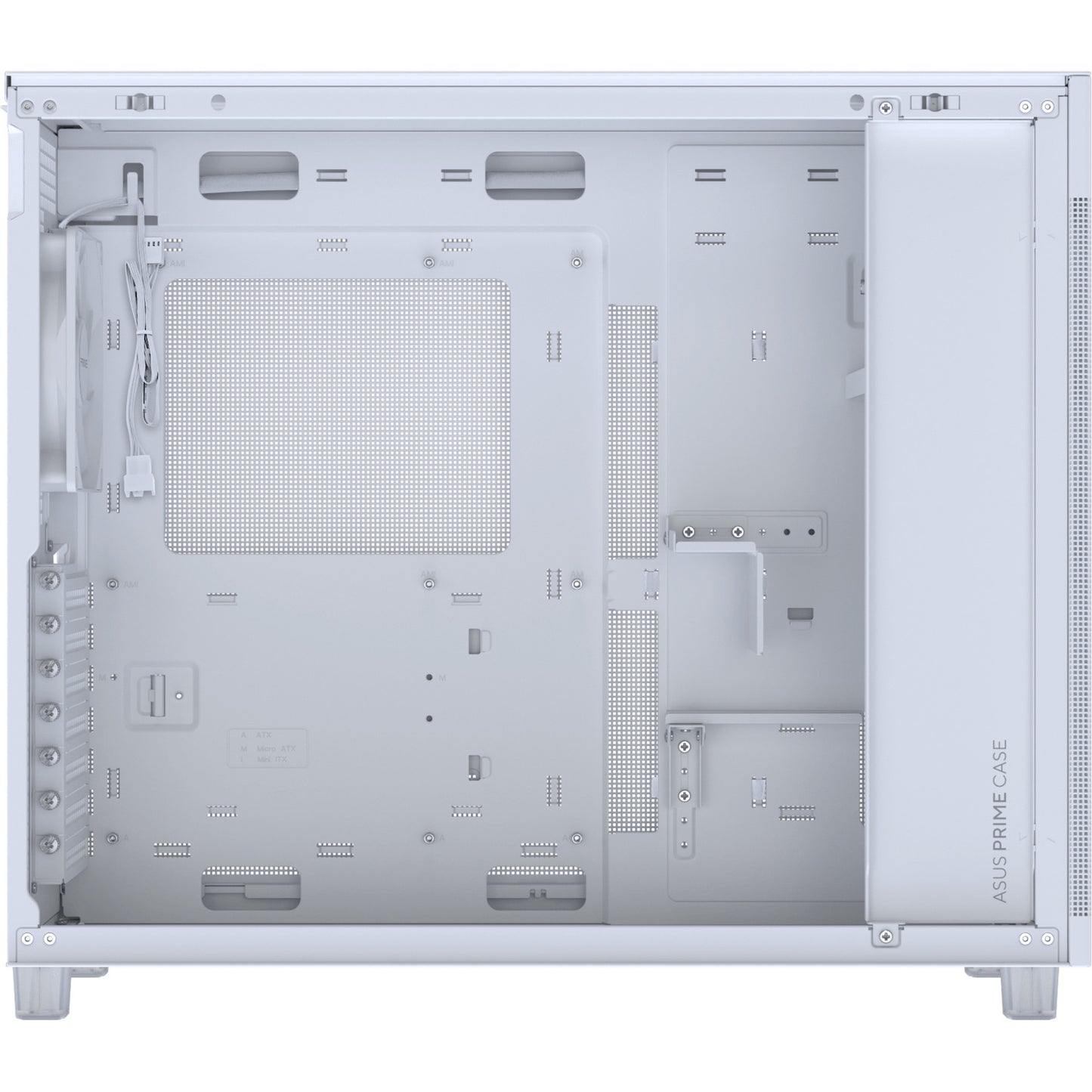 Asus Prime Ap303 - Alloggiamento Midi Tower con pannello a rete (bianco | 2x USB-A | 1x USB-C)