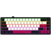 Lorgar kbp70mw, tastiera da gioco (nera, layout americano, logar tossico viola, 65%, rgb, hot-swapable, pbt double-shot, bluetooth 2.4ghz usb)
