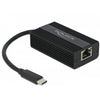 Delock usb-c male > 2.5 gigabit lan adapter (zwart, 0,135 meter)
