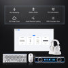 Mchose v9 turbo+ cuffie da gioco over-ear wireless magnetiche (bianco argento, nintendo switch, playstation 4, playstation 5, cellulare, pc, usb bluetooth 2.4g)
