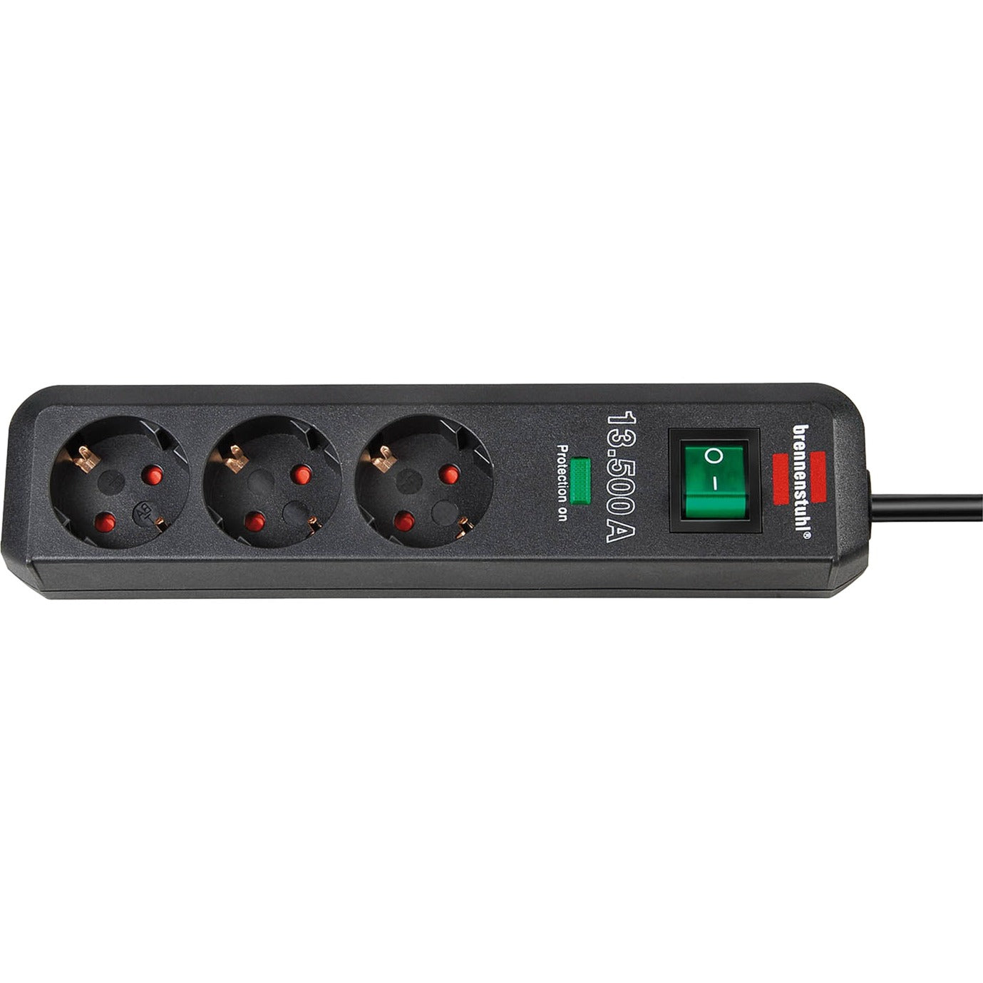 Brennenstuhl Eco-Line 13,500a socket with overvoltage beve