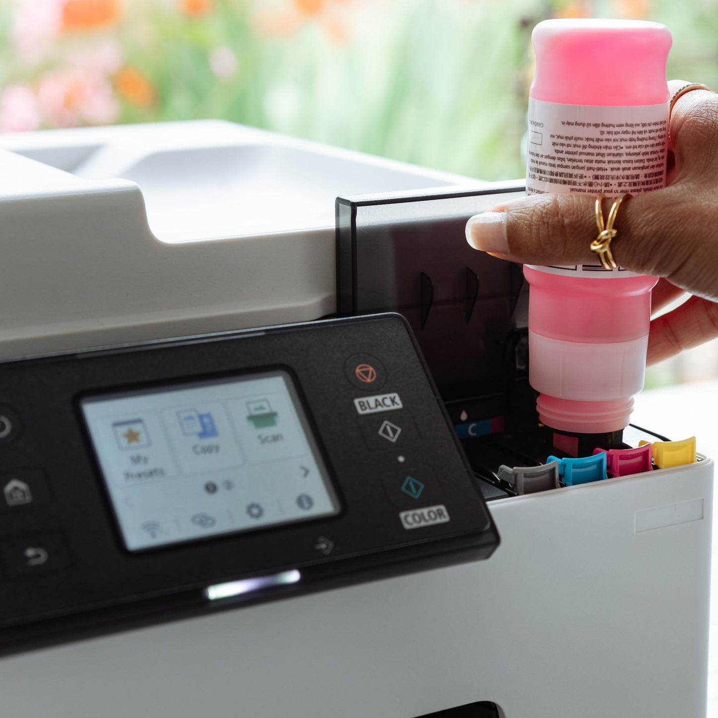 Canon maxify gx2051-kleureninkjetprinter met navulbare megatank all-in-one inkjetprinter met faxfunctie (wit, printen, kopiëren, scannen, faxen, wi-fi)