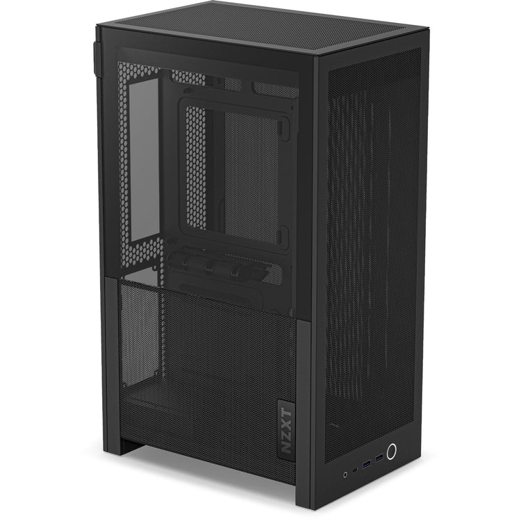 Nzxt h2 flow mini tower behuizing (zwart | 2x usb-a | 1x usb-c | tempered glass)