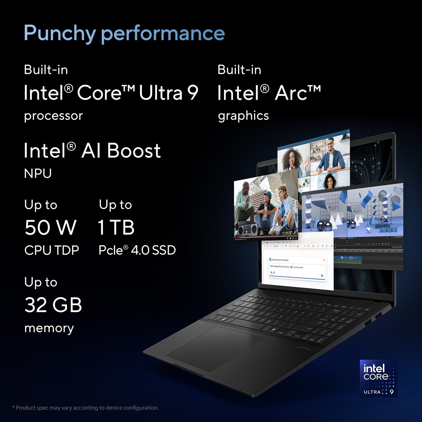 Asus vivobook s 16 oled (s5606ma-mx028w) portátil de 16 (negro | core ultra 7 155h | gráficos arc | 16 GB | 1 TB SSD)