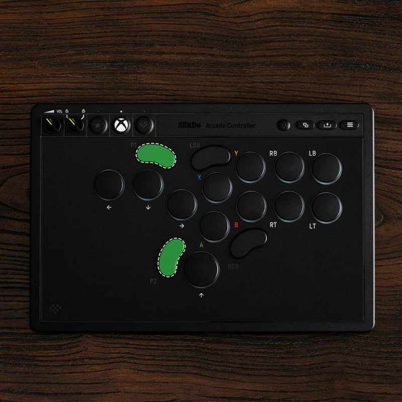 Controller arcade 8bitdo per xbox (nero, USB 2,4 GHz, serie xbox x|s, xbox one, PC)