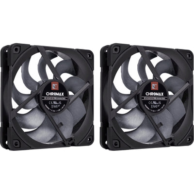 Ventole Noctua nf-a12x25 g2 pwm sx2-pp chromax.black (nero, 2 pezzi, 120 x 120 x 25 mm)