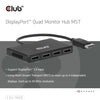 Club Hub 3D DisplayPort Quad Monitor MST 4x 4K30Hz DisplayPort Splitter (Nero)