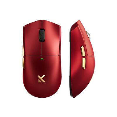 Mouse da gioco wireless ultraleggero Mchose K7 (oro rosso, RGB, USB 2,4 GHz, 42.000 dpi)