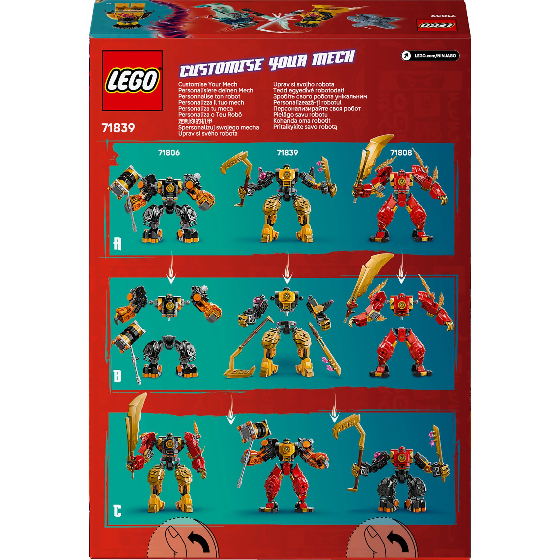 Lego 71839 Ninjago Arins Spinjitzu Fight Mecha
