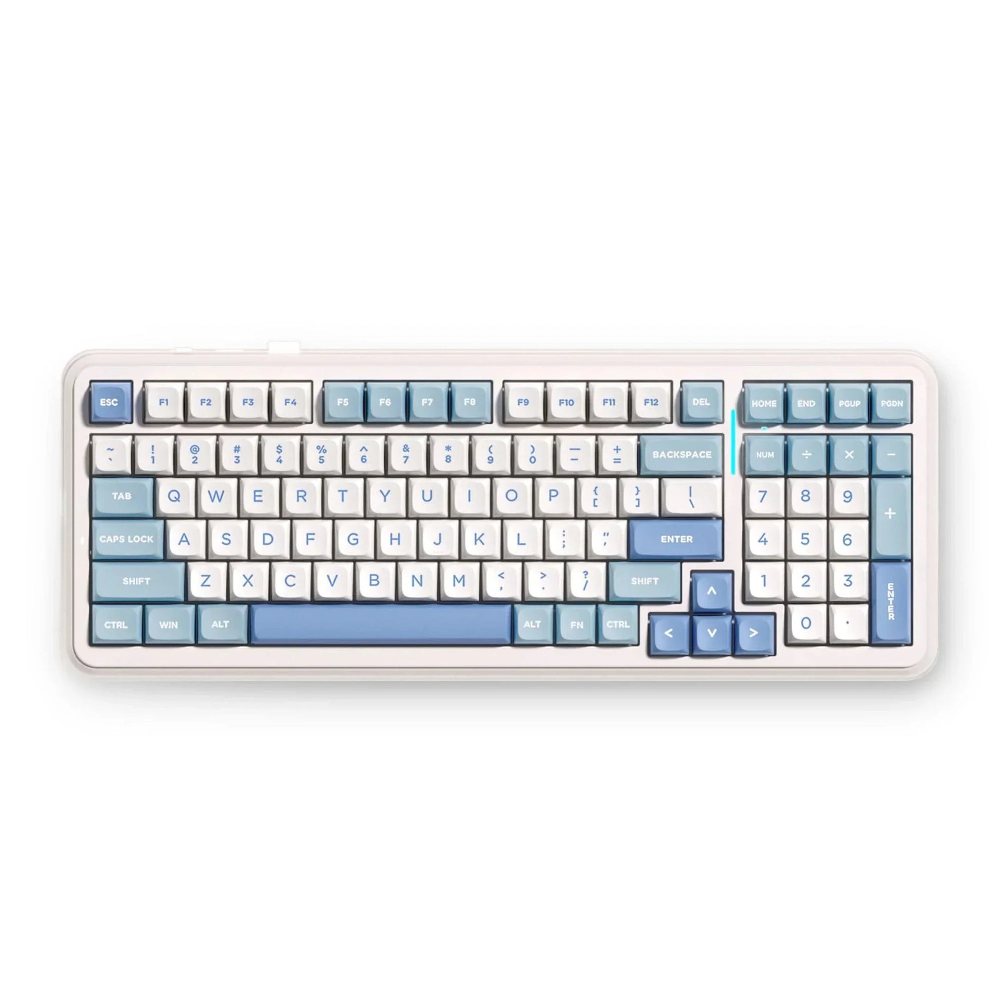 Mchose k99 v2 inalámbrico mecánico azul, teclado gaming (diseño us)