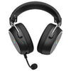 Auriculares supraaurales inalámbricos para juegos Hator Hypergang 3 (negro, RGB, Bluetooth USB de 2,4 GHz)