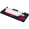 Lorgar kbp7075w, tastiera da gioco (nera, layout americano, logar tossico viola, 75%, rgb, hot-swapable, pbt double-shot, bluetooth 2.4ghz usb)