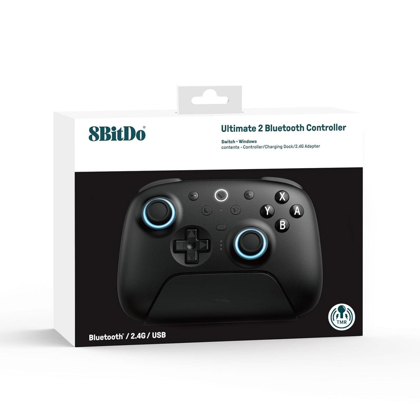 Mando bluetooth 8bitdo ultimate 2 (negro, pc, switch 2, bluetooth usb-c 2,4 ghz)