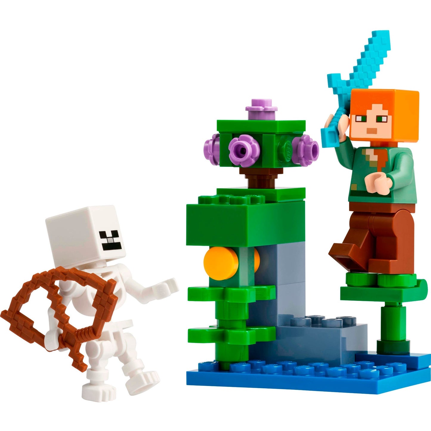 Lego minecraft - duel bij de weelderige grot constructiespeelgoed (30705)