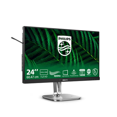 Monitor Philips 24b2g5301 23,8 (nero argento, VGA, HDMI, porta display, USB-C, LAN, audio, 100 Hz)
