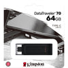 Kingston datatraveler 70 64 gb usb-stick (zwart, dt70 64gb, usb-c 3.2 gen 1)
