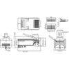 Goobay rj45 plug, cat 5e stp stekker (grijs, 10 stuks)