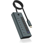 Icy box 7-port usb-c 3.2 gen 2 usb-hub (blauwgrijs) - afbeelding 1