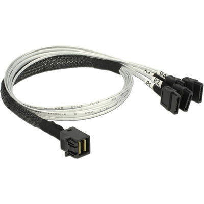 Delock Cable Mini SAS HD SFF-8643> 4 X SATA 7 PIN, 0.5M
