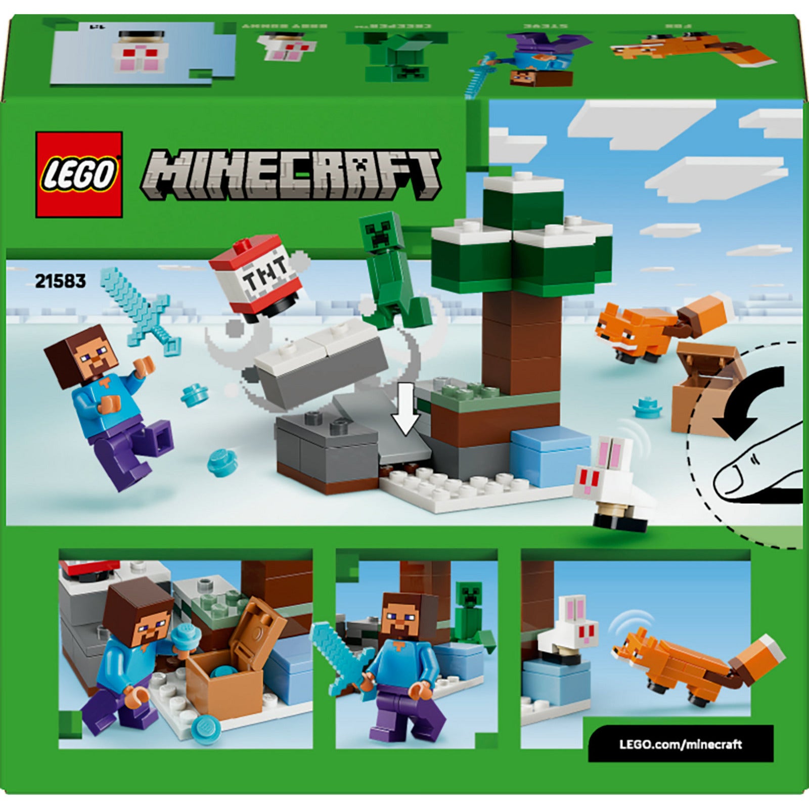 Lego Minecraft 21583 Steves Avventura Nella Taiga