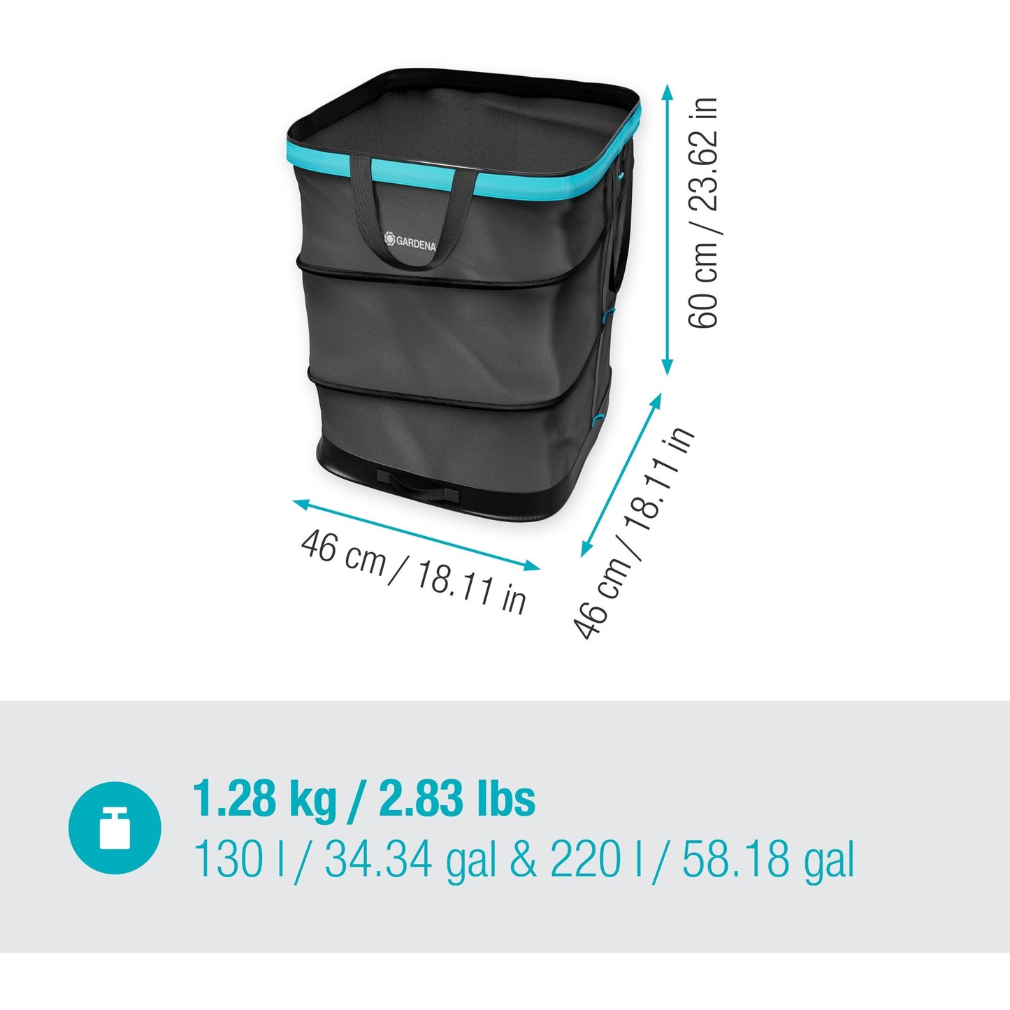 GardenA Garden Waste Pocket Pop-Up Rectangular, tamaño M