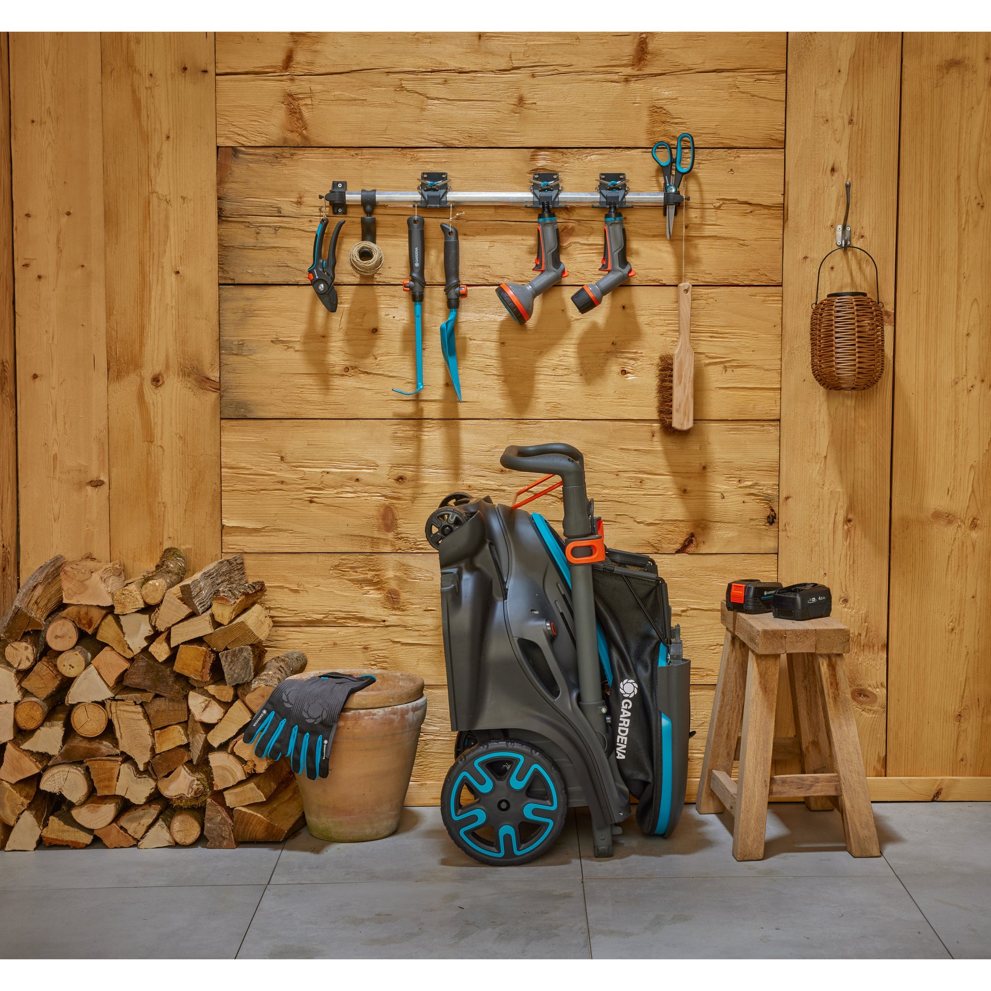 Gardena grasmaaier powermax duo 46 36v (zwart grijs, 2x accu en lader inbegrepen)