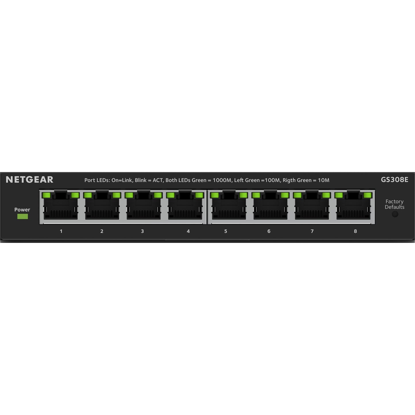 Netgear 8-Poort Gigabit Ethernet Plus-Switch (GS308EV4)