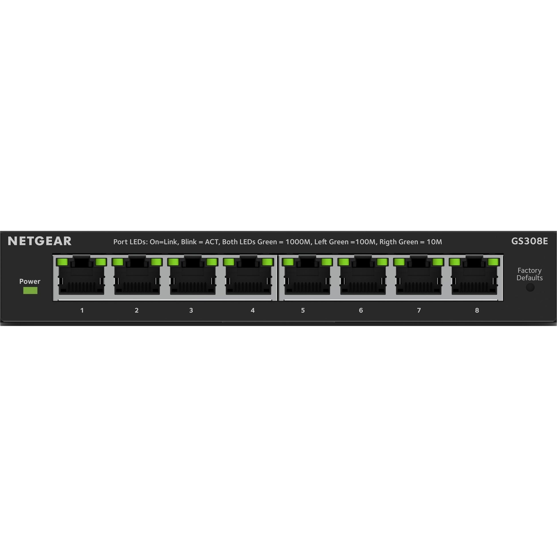 Netgear 8-Poort Gigabit Ethernet Plus-Switch (GS308EV4)