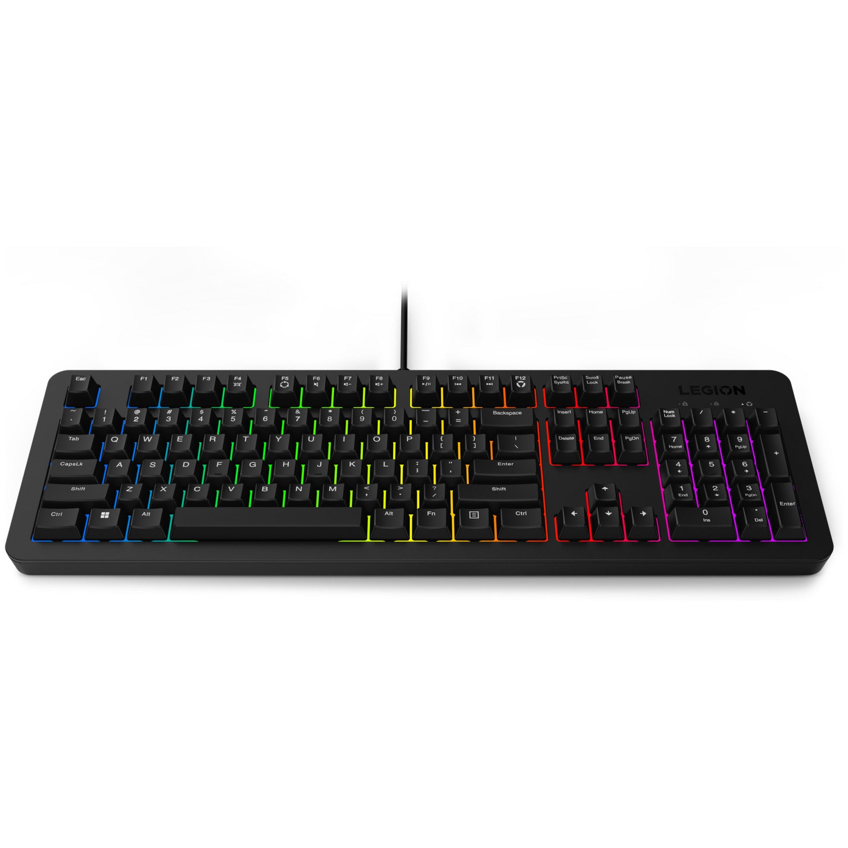 Tastiera da gioco Lenovo legion k310 rgb (nera, layout americano (qwerty), membrana, 100%, interruttore a membrana, rgb, USB)