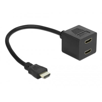 Delock Splitter HDMI de alta velocidad con Ethernet 1x hombre a