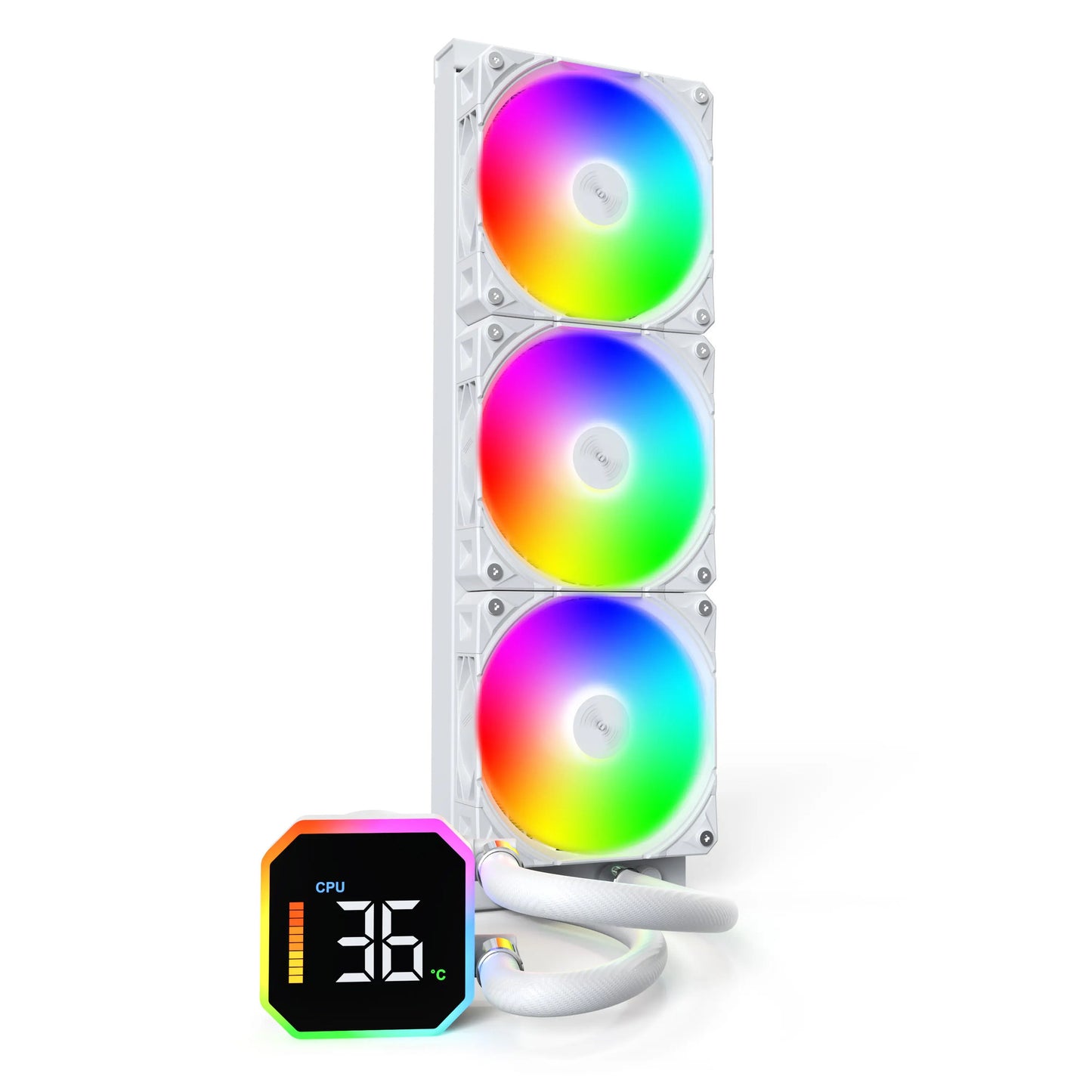 Montech hyperflow digital 360 raffreddamento ad acqua (bianco)