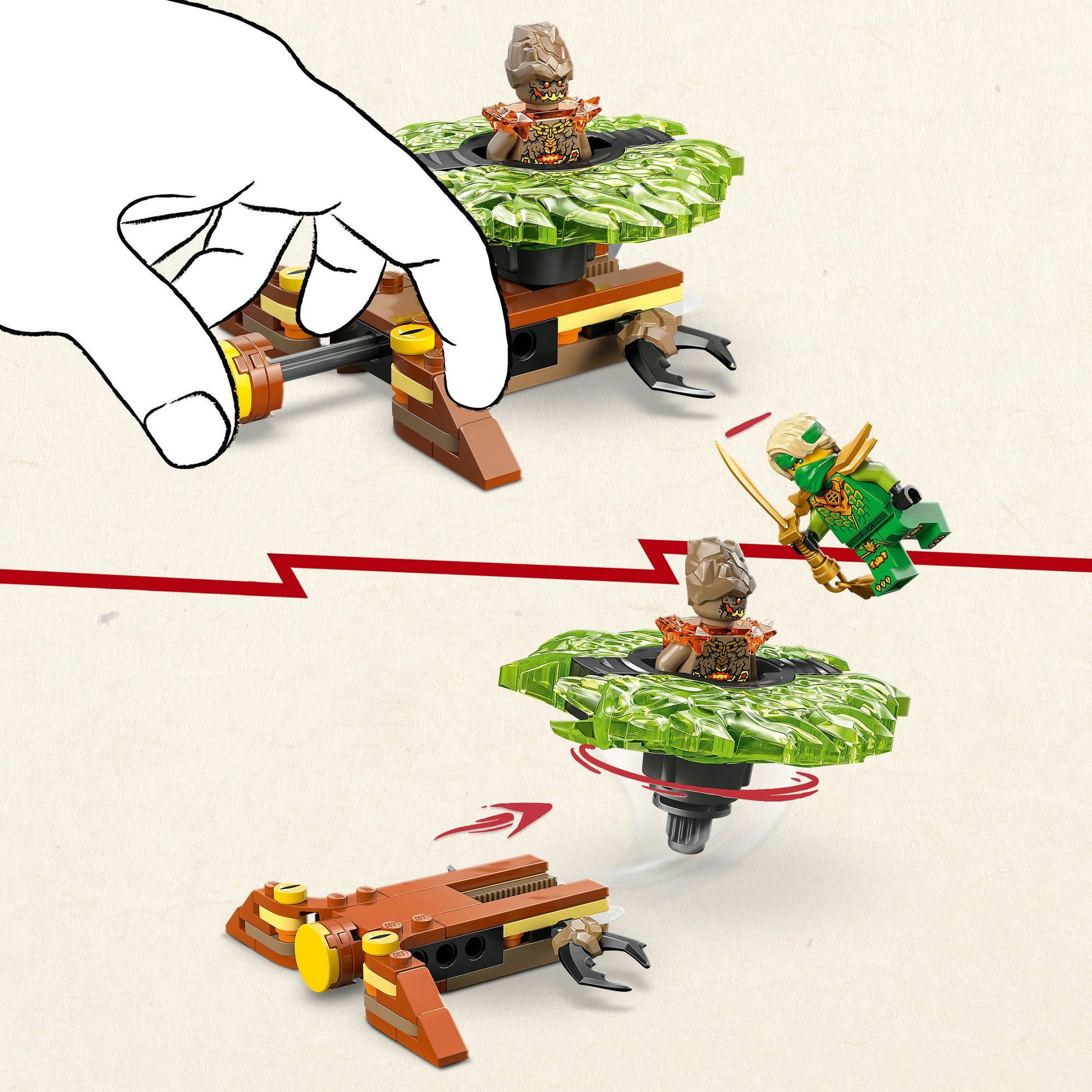 Lego Ninjago 71850 Campione di Lloyd contro la Terra nello spinner | 2 pezzi