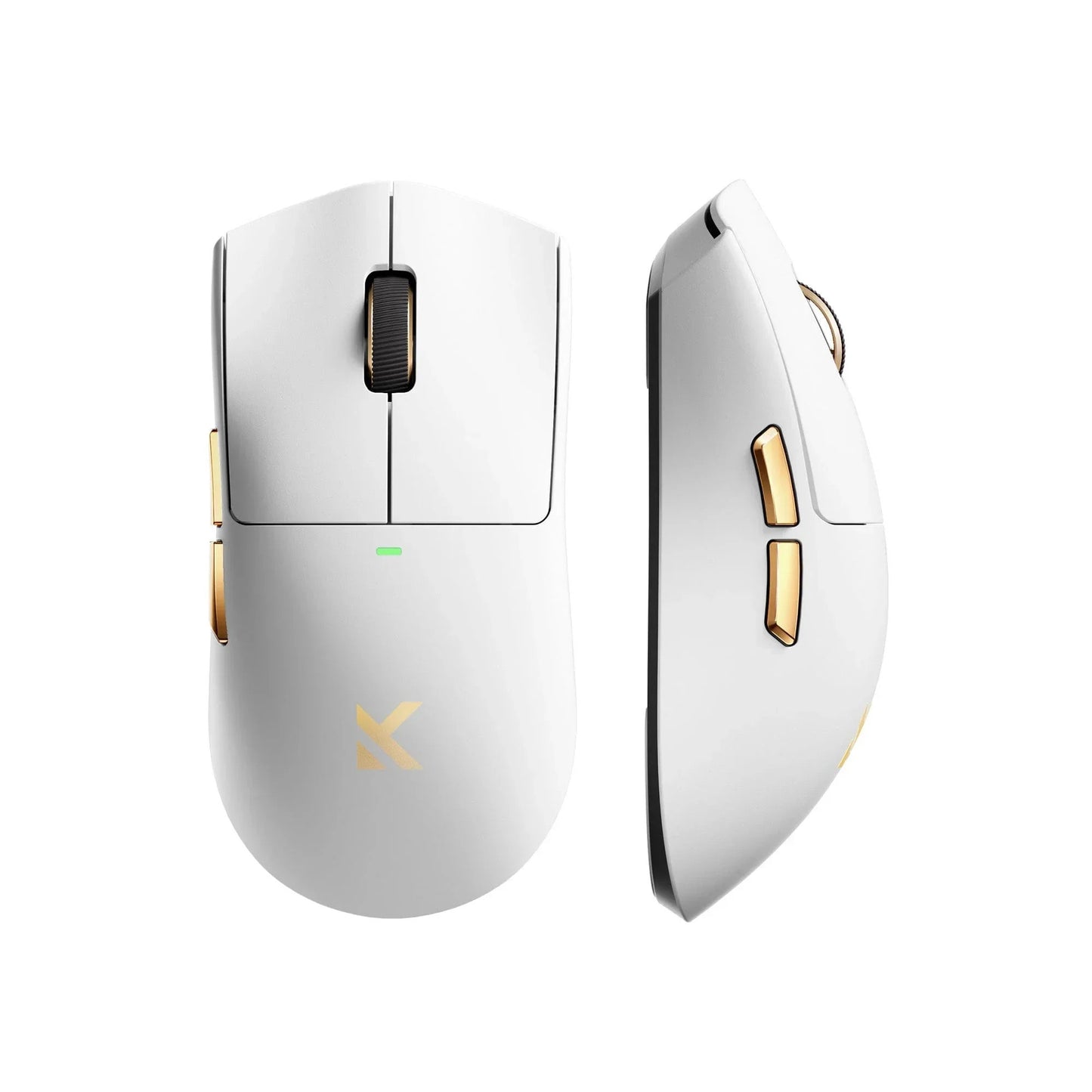 Mouse da gioco wireless ultraleggero Mchose K7 (oro bianco, RGB, USB 2,4 GHz, 42.000 dpi)
