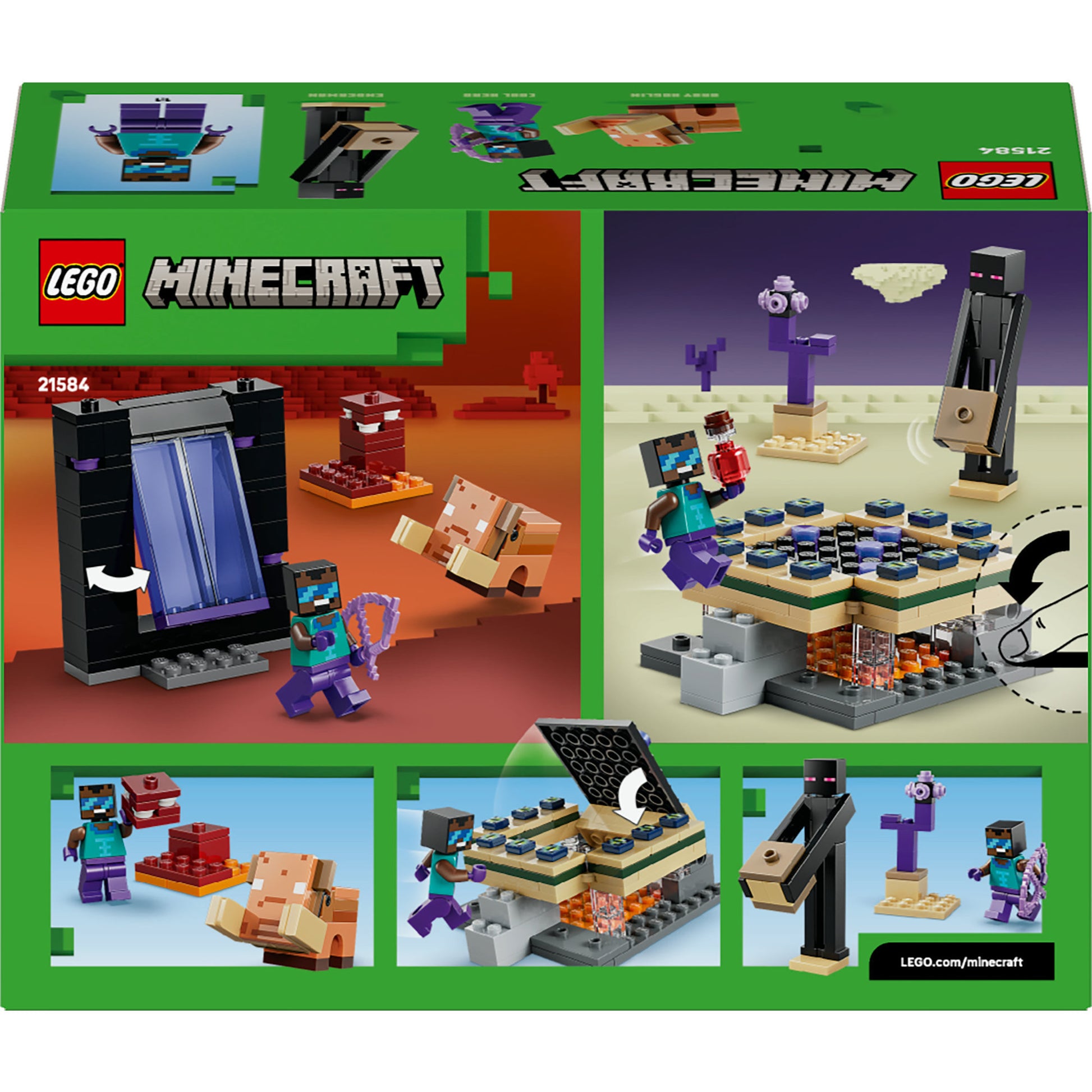Lego 21584 Minecraft Viaggio nel Nether e nel Portale della Fine | 2 pezzi