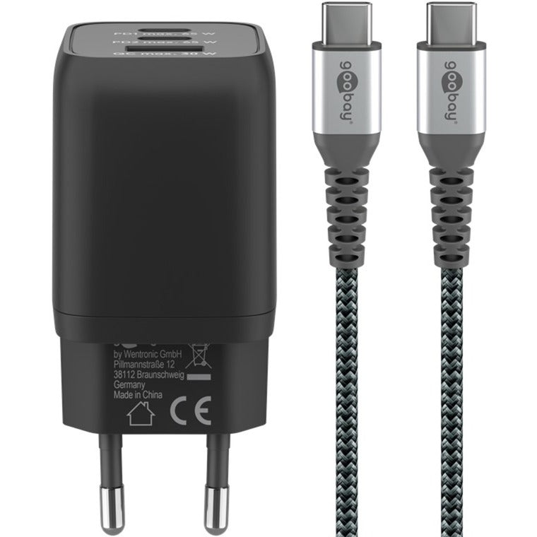 Goobay USB-C Snell Charger Nano (65 W) y Cable textil USB-C