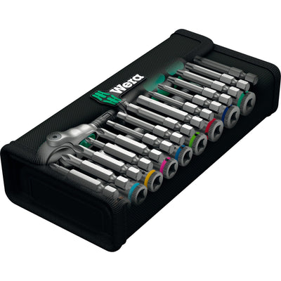 Wera 8100 sa 9 zyklop speed-ratelset gereedschapsset (zwart groen, 1 4 -aandrijving, 28-delig)