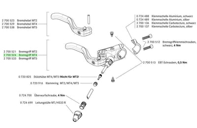 Magura Remgreep MT4 zwart 2-vinger 2700524