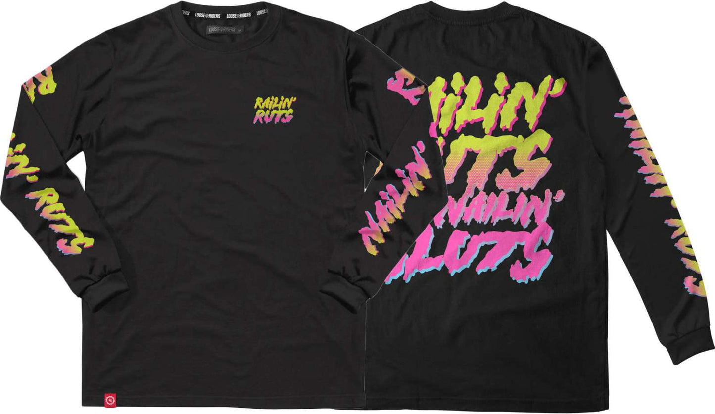 Loose riders railin' ruts - tech long sleeve shirt