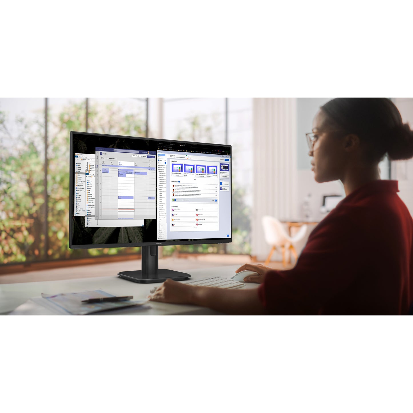 Monitor Philips 27e1n1200a 00 27 (nero, VGA, HDMI, porta display, audio, 120 Hz)