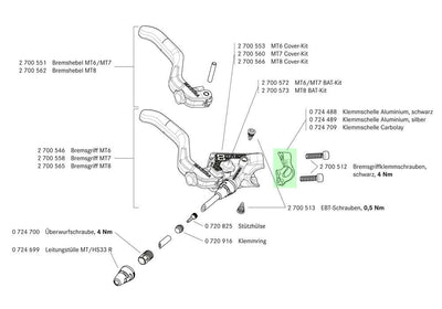 Soporte de abrazadera de mango de freno de Magura suelto