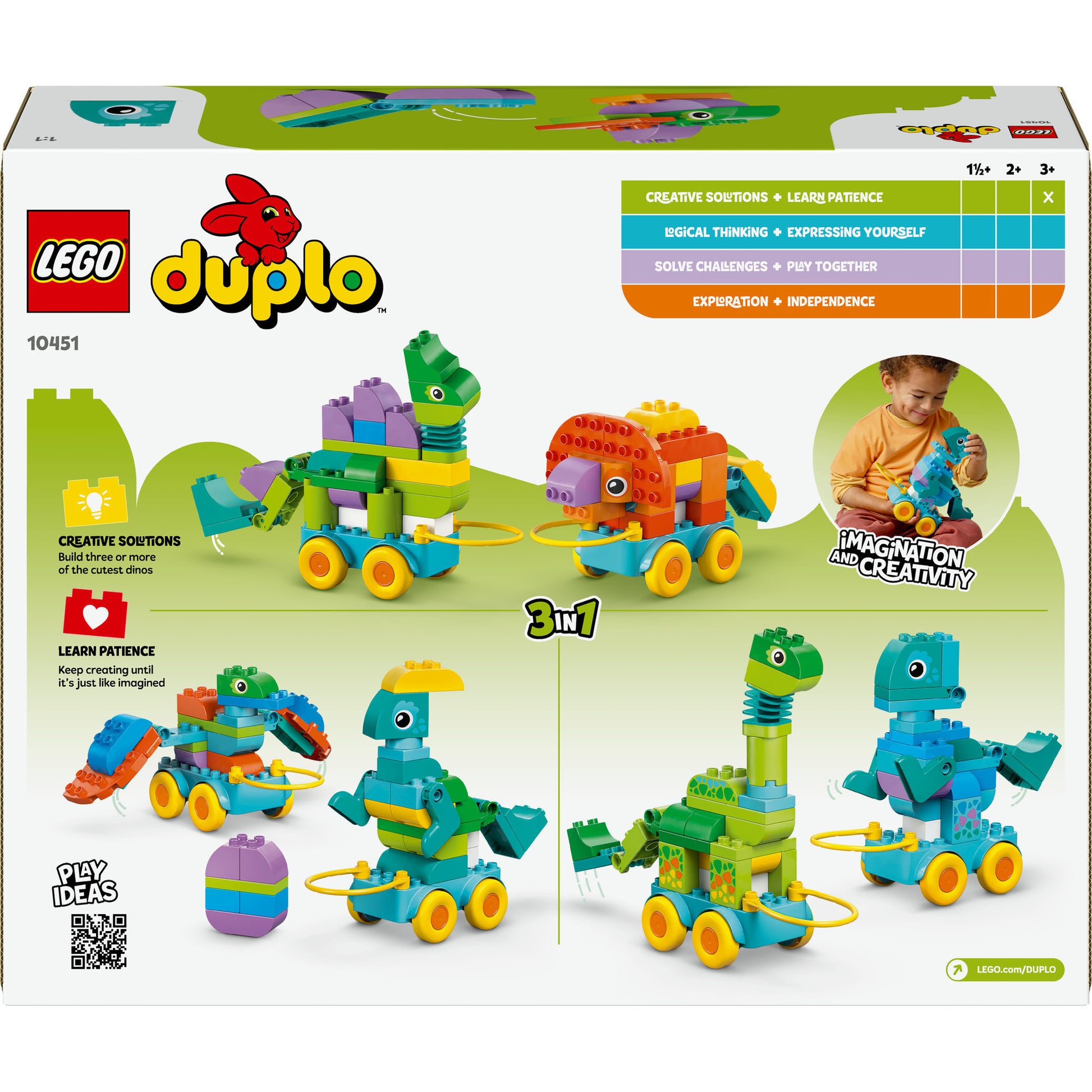 LEGO 10451 Duplo Town 3-in-1 Dinosaurs on Wheels