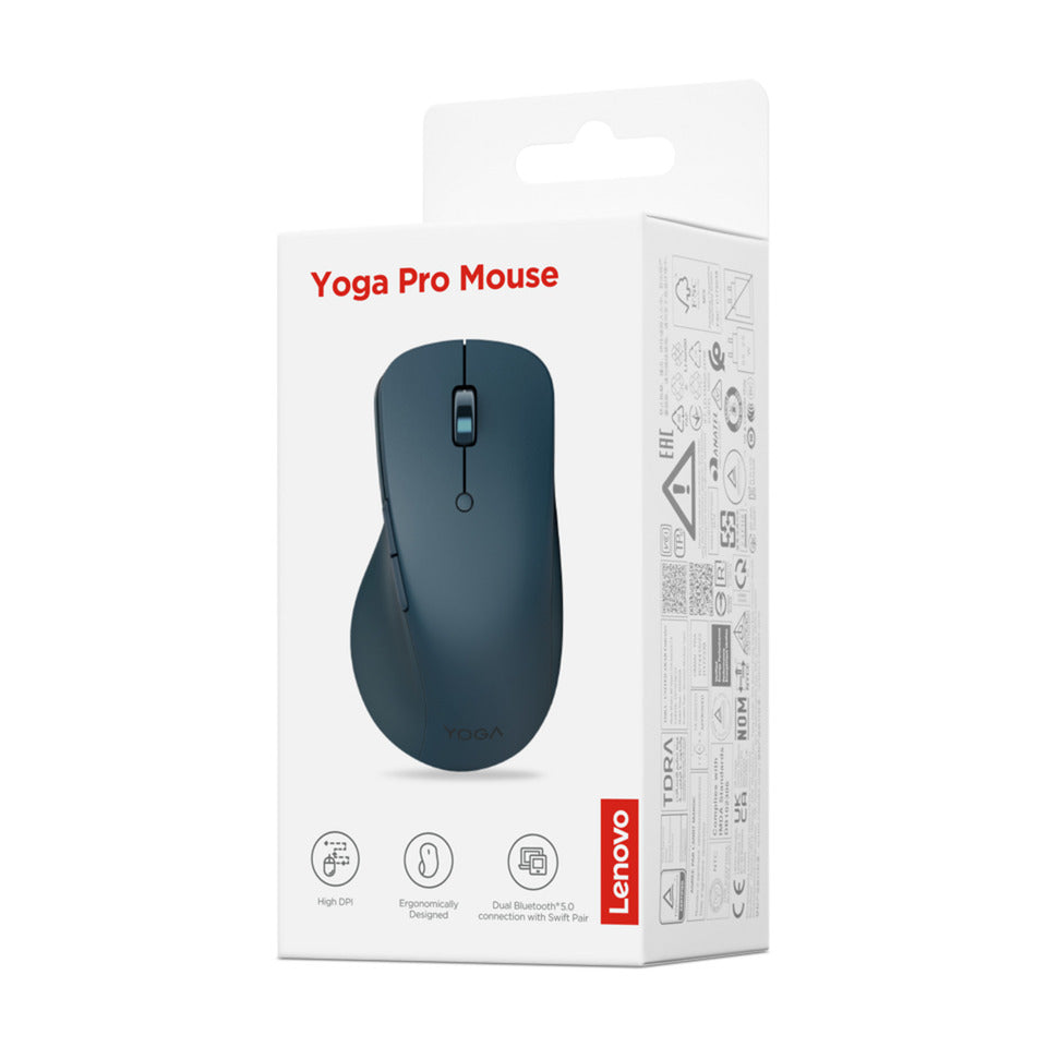 Lenovo yoga pro muis (turquoise, 800 - 4000 dpi, bluetooth usb-c)