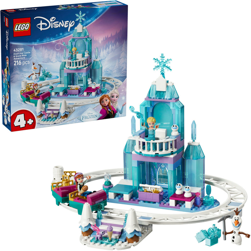 Lego Disney Princess 43281 Il castello di ghiaccio e la cavalcata sulla neve di Elsa