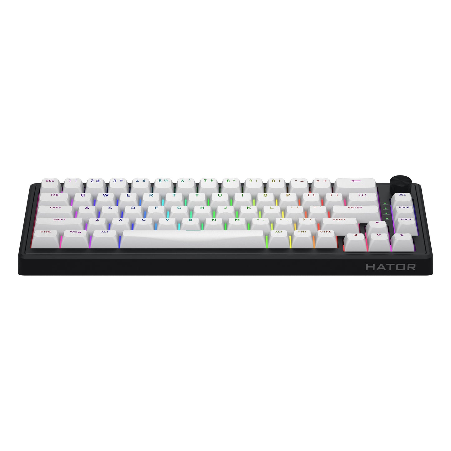 Hator skyfall wireless, tastiera da gioco (nera, layout americano, hator aurum sterling, 65%, rgb, double shot abs, hot-swap, bluetooth usb-c da 2,4 GHz)
