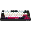 Lorgar kbp7075w, tastiera da gioco (nera, layout americano, logar tossico viola, 75%, rgb, hot-swapable, pbt double-shot, bluetooth 2.4ghz usb)