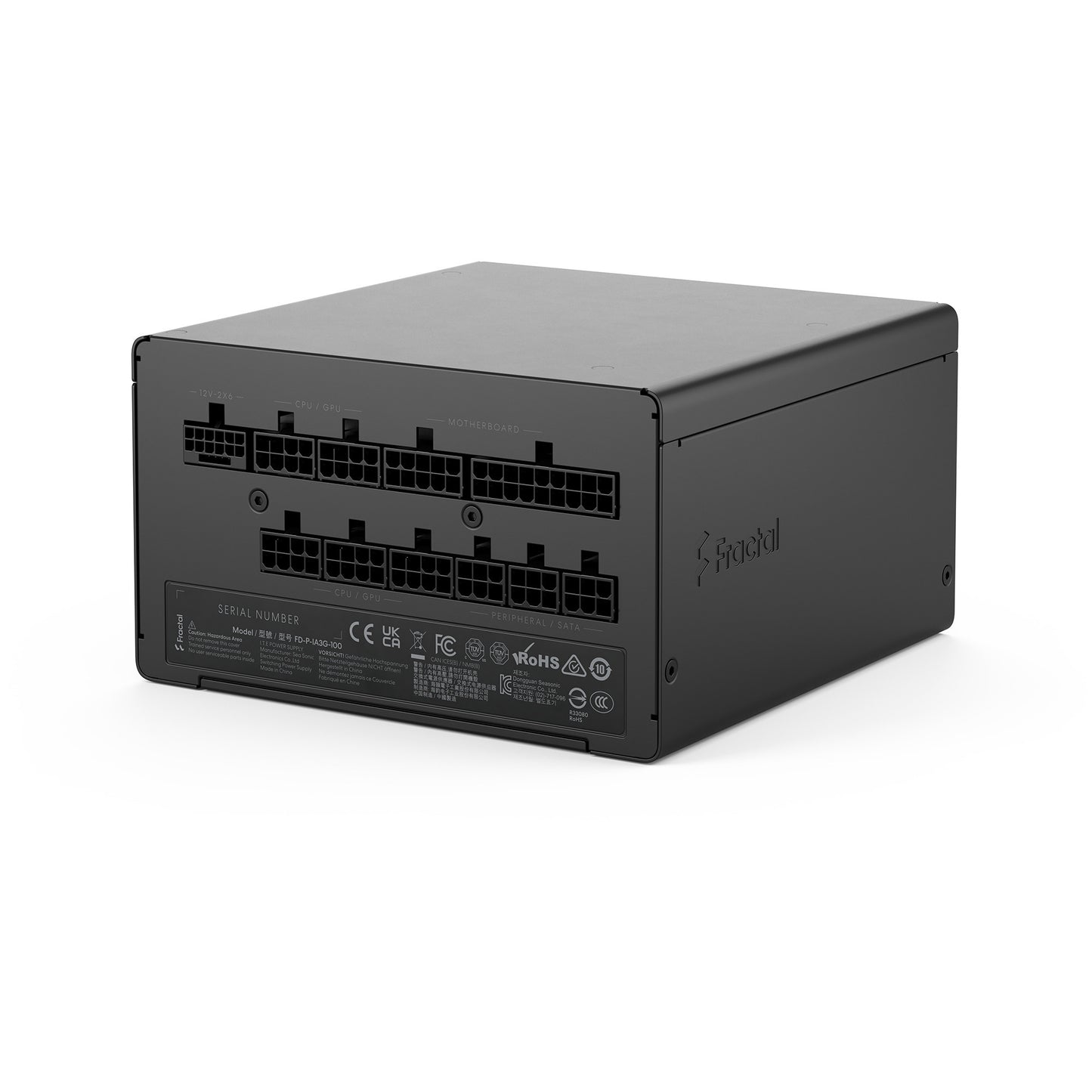 Fractal design ion gold 3 modulaire 1000 watt voeding (zwart, 1x 12v-2x6, 3x pcie)