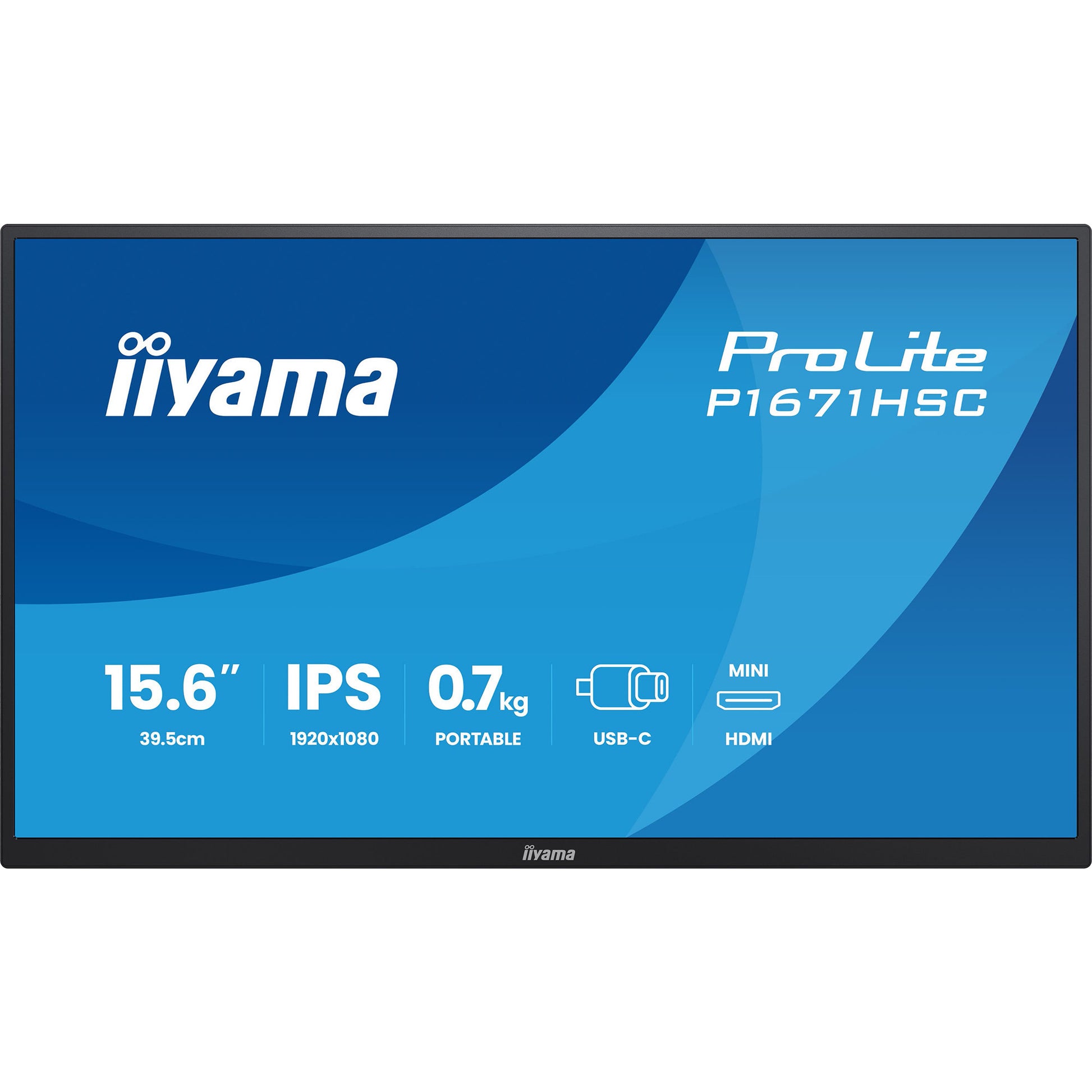 Monitor Iiyama Prolite P1671HSC-B1 15.6 (nero (opaco), mini HDMI (tipo C), 2x USB-C)
