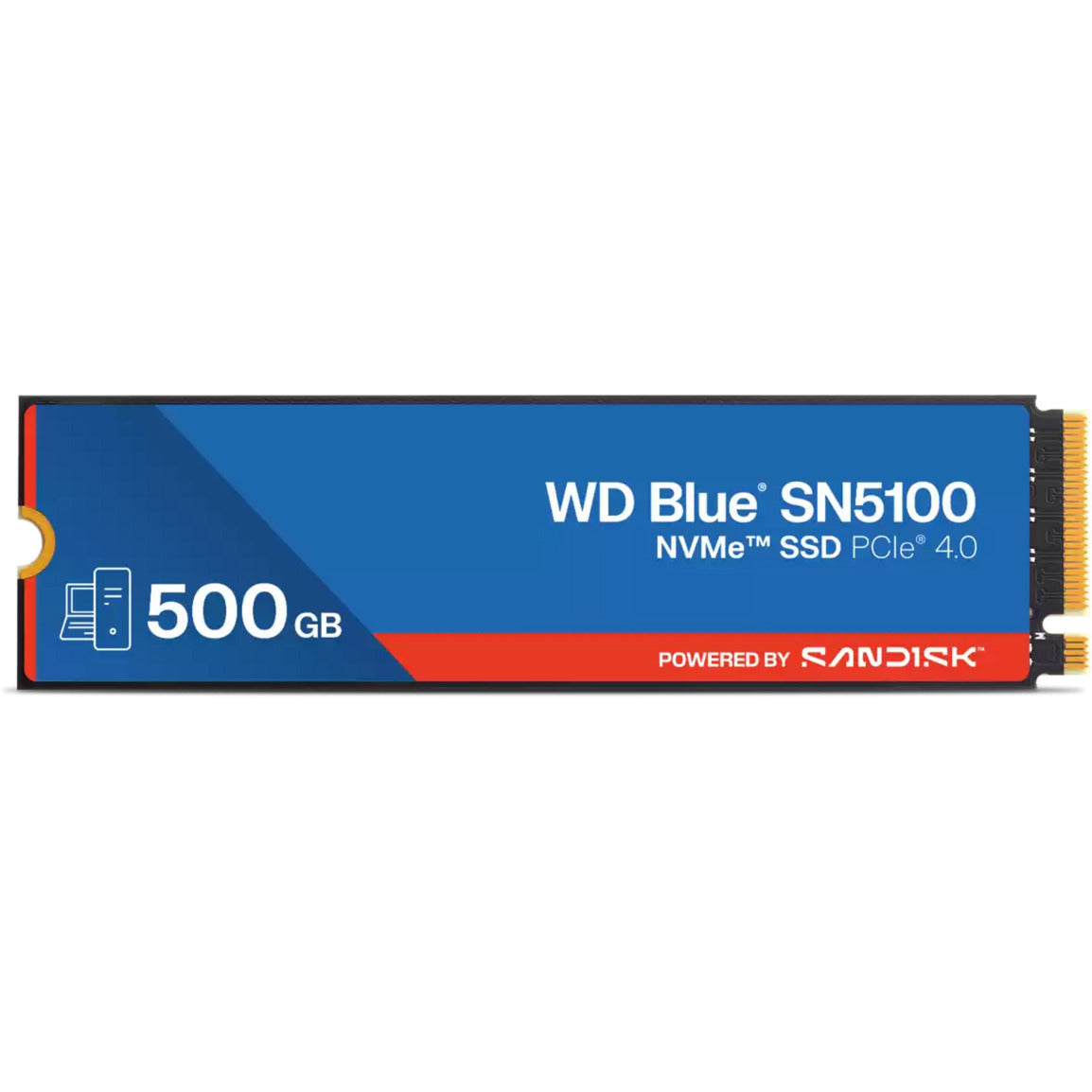 Wd azul sn5100 nvme, ssd de 500 gb (azul, s500g5b0e, m.2 2280, pcie gen4)