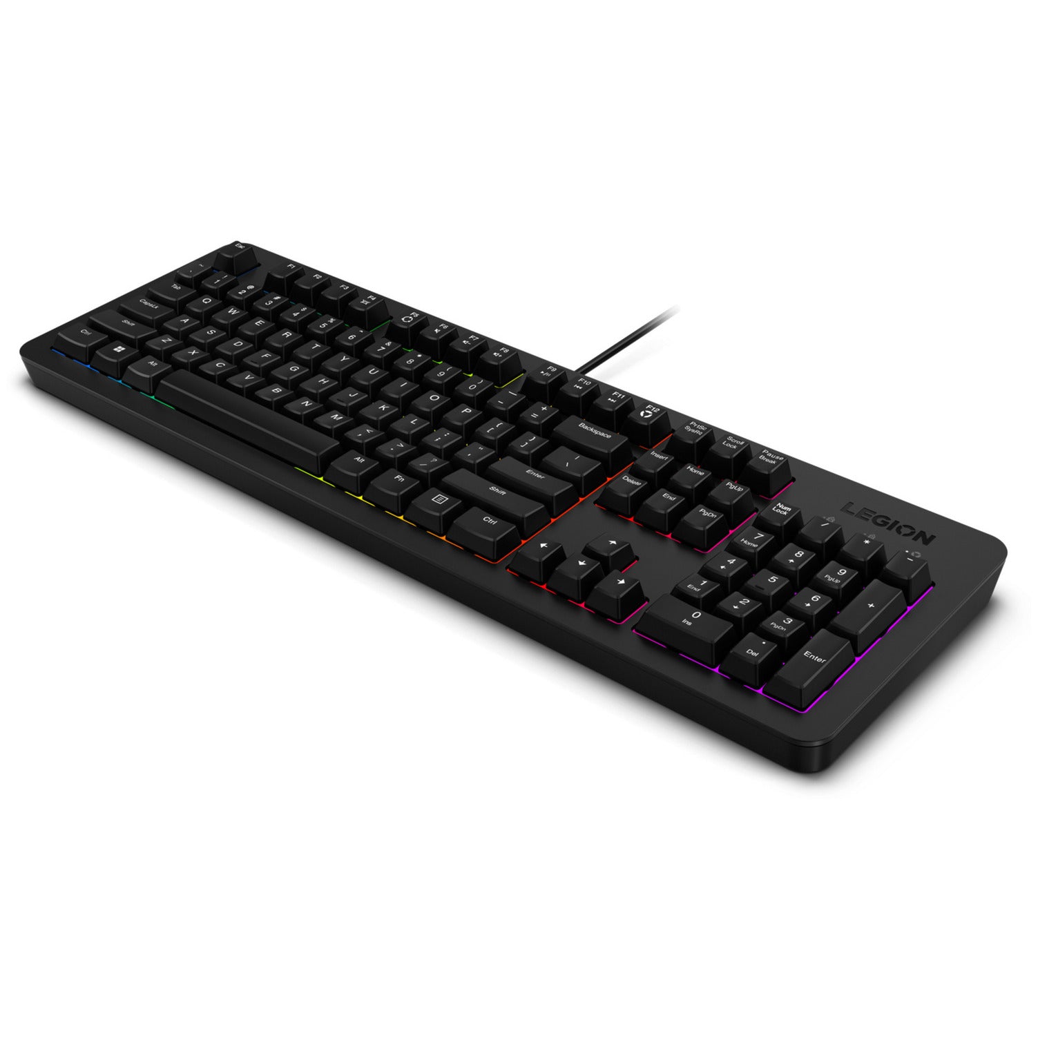 Tastiera da gioco Lenovo legion k310 rgb (nera, layout americano (qwerty), membrana, 100%, interruttore a membrana, rgb, USB)
